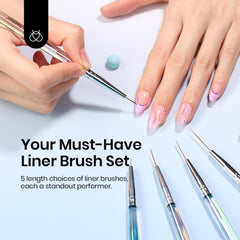 Beetles Gel Polish nail art brush 11mm for delicate patterns and clean curves