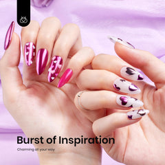 Beetles nail art design ideas using chrome powder for varied looks
