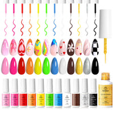 Beetles Nail Art Polish Set with 12 colors for versatile designs and customization.