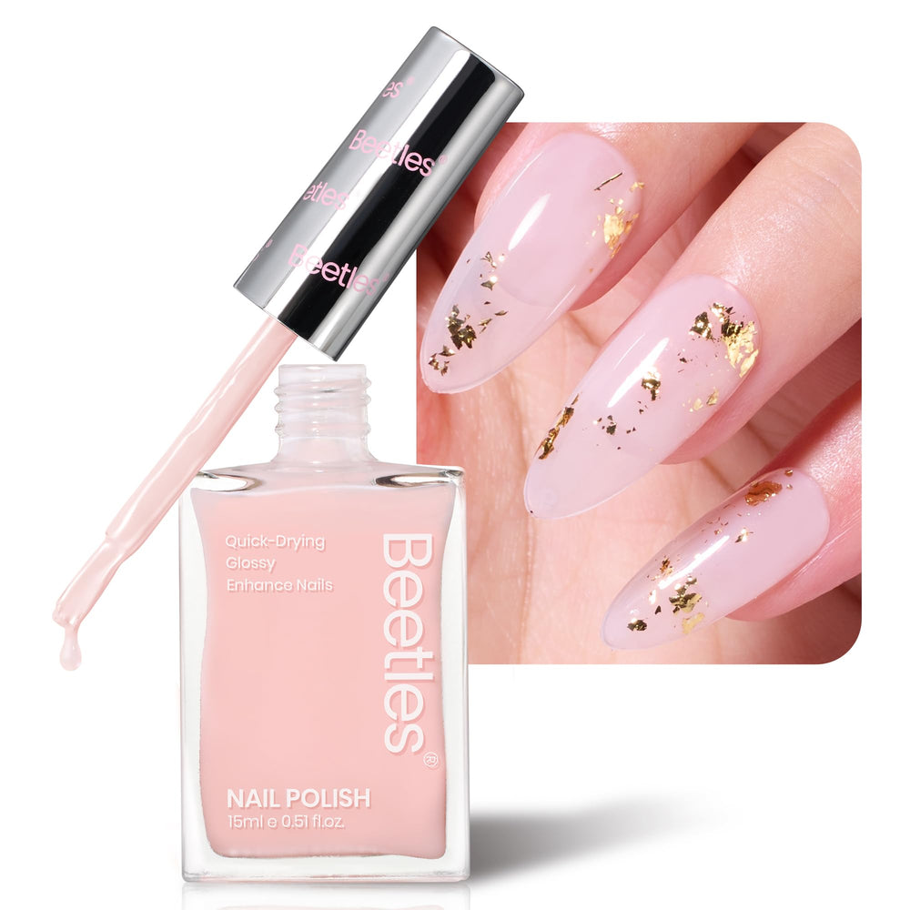 Beetles Nail Concealer bottle close-up with pink jelly shine for nail care