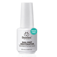 Beetles Nail Dehydrator 20ml bottle front view supports oil-free nails for better adhesion.