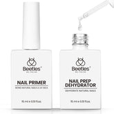 Beetles Nail Dehydrator and Primer bottle pour showing prep for long-lasting wear