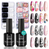 Beetles Nail Foil Glue Gel bottles for versatile DIY manicures.