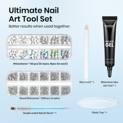 Beetles Nail Gems crystal rhinestones in assorted styles for chic nail art