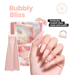 Beetles Bubble Bliss strengthener highlights keratin and vitamins for nail care.