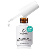 Beetles Nail Primer 20ml bottle close-up highlighting acid-free formula for safe prep