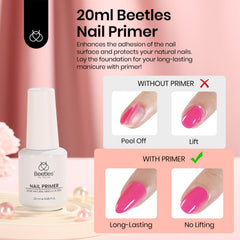 Beetles Nail Primer acid-free formula for gentle, safe prep.