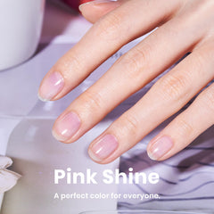 Beetles Pink Shine formula highlights keratin and biotin for nail health.