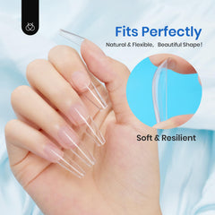 Beetles nail tips size chart 0–9 for precise fitting