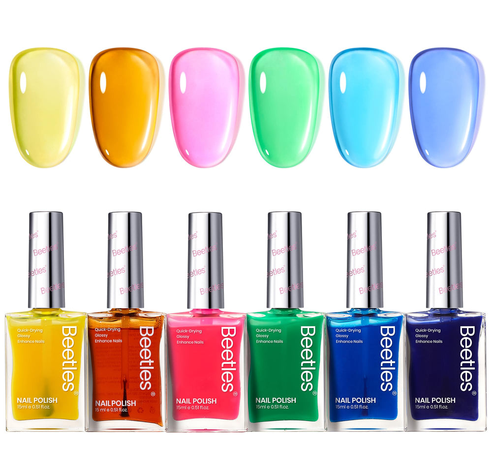 Beetles Neon Nail Polish Set pink shade for vibrant daily looks