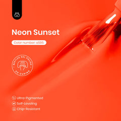 Beetles Neon Orange gel polish swatches reveal glossy, durable finish