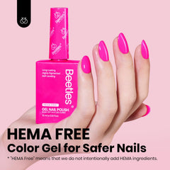 Beetles Neon Pink Gel Polish brush for smooth, even application.