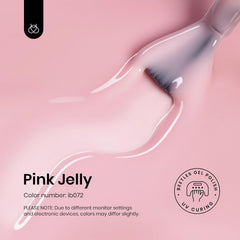 Beetles Neutral Jelly Nude Pink on nails shows sheer color for everyday elegance
