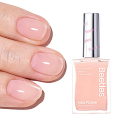 Beetles Nude Nail Concealer bottle visible with even-toned natural finish.