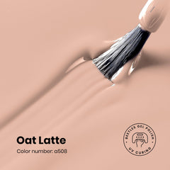 Beetles nude fall gel nails close-up showing high-gloss finish