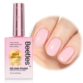 Beetles Nude Pink Gel Nail Polish bottle shows a versatile everyday shade