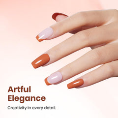 Beetles Orange Gel Nail Polish on LED/UV curing lamp in action.