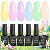 Beetles Pastel Gel Nail Polish Set six colors for at-home manicures and art ideas