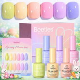Beetles Pastel Gel Polish Set cap swatch for quick shade matching and design planning.
