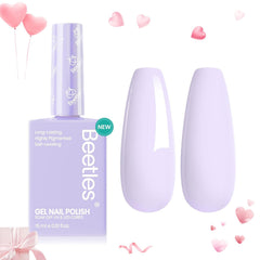Beetles Pastel Purple gel polish bottle front shows the lavender shade, perfect for spring nails.