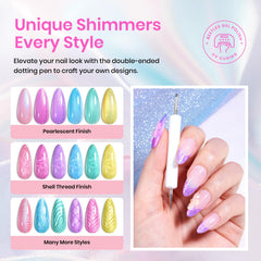Beetles Pearl Gel Nail Polish Set chrome effect for reflective art