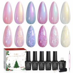 Beetles Pearl Gel Nail Polish Set Dreamscape in Snow packaging, perfect for gifting.