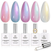 Beetles Pearl Glitter Top Coat Blessed purple bottle adds iridescent shimmer to nails