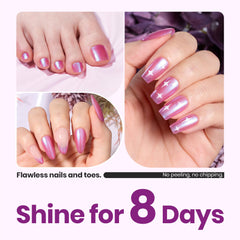 Beetles Pearl Pink Nail Polish glossy finish on nails for a luxe look