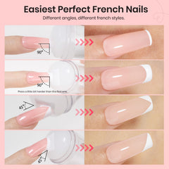 Beetles peel-off latex tape guards cuticles during stamping.