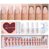 Beetles Pess On Nails Kit Mocca Mousse French set for salon-like at-home nails