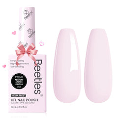 Beetles Pink Gel Polish Cream Puff 15ml bottle, pastel pink shade.