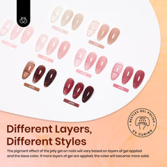 Beetles Pink Jelly gel polish bottle closeup showcases translucent chic shade