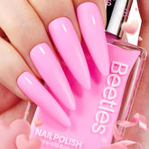 Beetles Pink Nail Polish Bonbon Candy bottle with quick-dry formula for fast color.