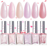 Beetles Pink Nail Polish Set with six glitter shades for salon-like nails