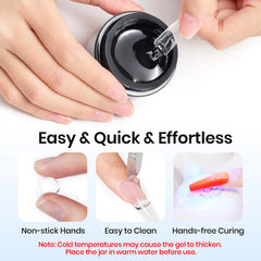 Beetles press-on nails gel demonstrates quick, even application for reliable extensions.