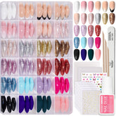 Beetles press on nails kit short almond nails for natural daily wear
