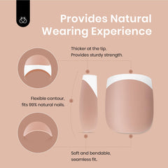 Beetles press-on nails kit includes 15 sizes for a customized fit.
