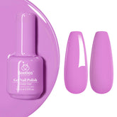 Beetles Purple Gel Nail Polish bottle shot shows pastel shade for long-lasting color.