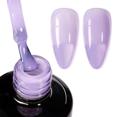 Beetles Purple Jelly Gel Polish 15ml bottle showing translucent lavender shade, ideal for soft spring looks.