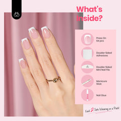 Beetles quick-drying glue with tabs enables fast nail setup.