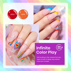 Beetles Rainbow gel polish orange delivers warm, energetic vibes for nails