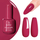 Beetles Red Gel Nail Polish bottle in burgundy for a bold, salon-like manicure.