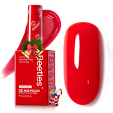 Beetles Red Gel Nail Polish bottle close-up showing vibrant crimson shade for salon-worthy finishes.