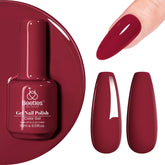 Beetles Red Gel Nail Polish Mulled Wine bottle for at home manicures