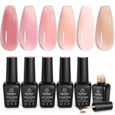 Beetles Rose Veil Jelly bottle for elegant nude gel nails at home.
