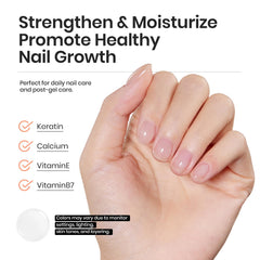 Beetles Rubber Base 15ml nails after application with a flawless finish.