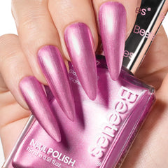 Beetles Sakura Pink Pearl Nail Polish bottle with soft pink shimmer finish.