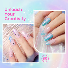 Beetles Glitter shell finish nails demonstrating mermaid-inspired sparkle.