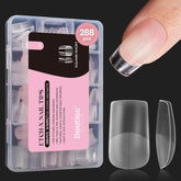 Beetles Short Square Nail Tips packaging shows 288 pieces for home DIY extensions