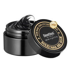 Beetles solid nail gel for tips—precise, clean placement with thick texture.